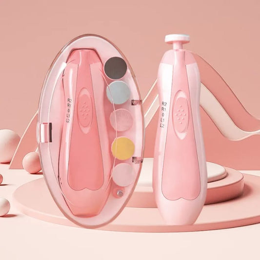 6-in-1 Baby Electric Nail Trimmer & Nail Grinder – Two-Way Rotation, 6 Grinding Heads, Safe & Gentle Nail Cutter for Newborn & Kids