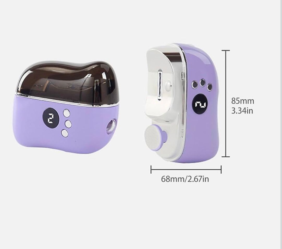 3-in-1 Rechargeable Electric Nail Clipper with Double-Head Nail Lamp – Automatic Nail Trimmer for Baby, Adult & Child (USB Charging, Stainless Steel