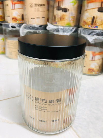 Premium Thickened Glass Storage Jar – 900ml / 1250ml / 1750ml | Airtight & Leak-Proof