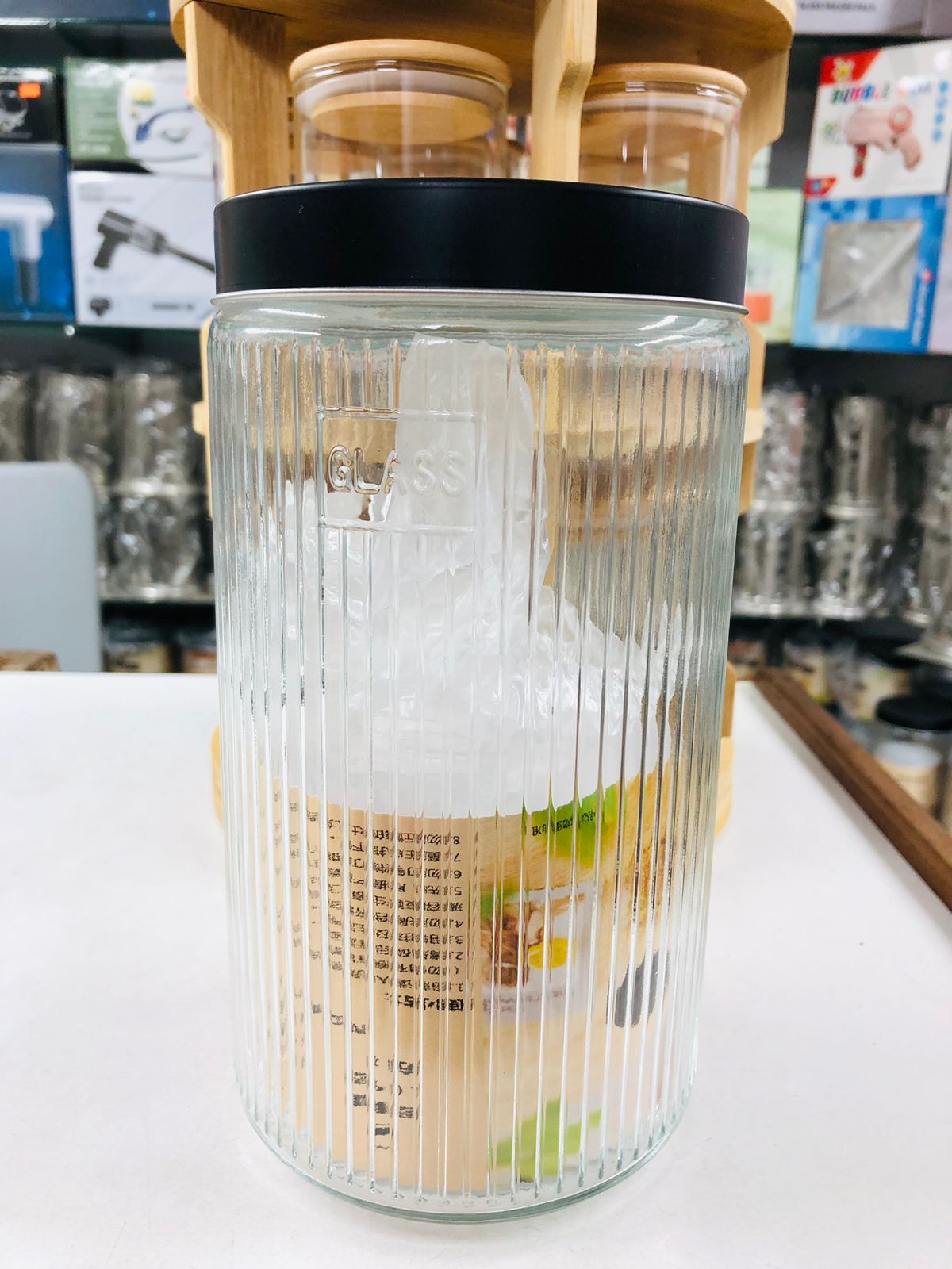 Premium Thickened Glass Storage Jar – 900ml / 1250ml / 1750ml | Airtight & Leak-Proof