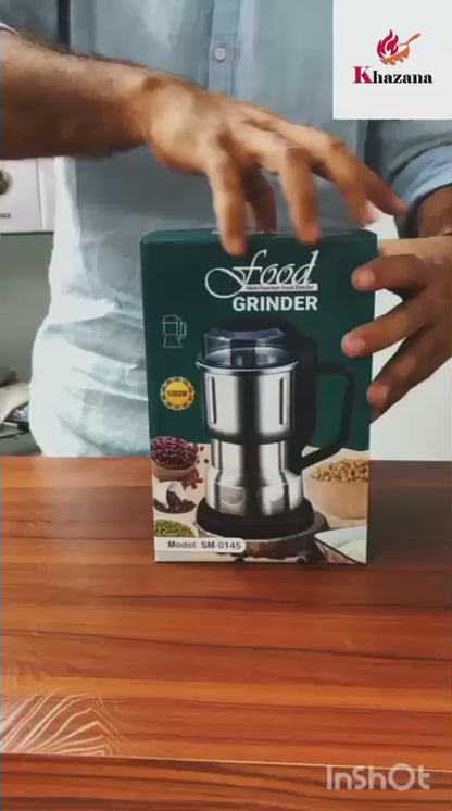 Multifunctional Electric Coffee Bean & Spice Grinder – 1000W Stainless Steel Mini Grinding Machine for Coffee, Pepper, Chili & Dry Food